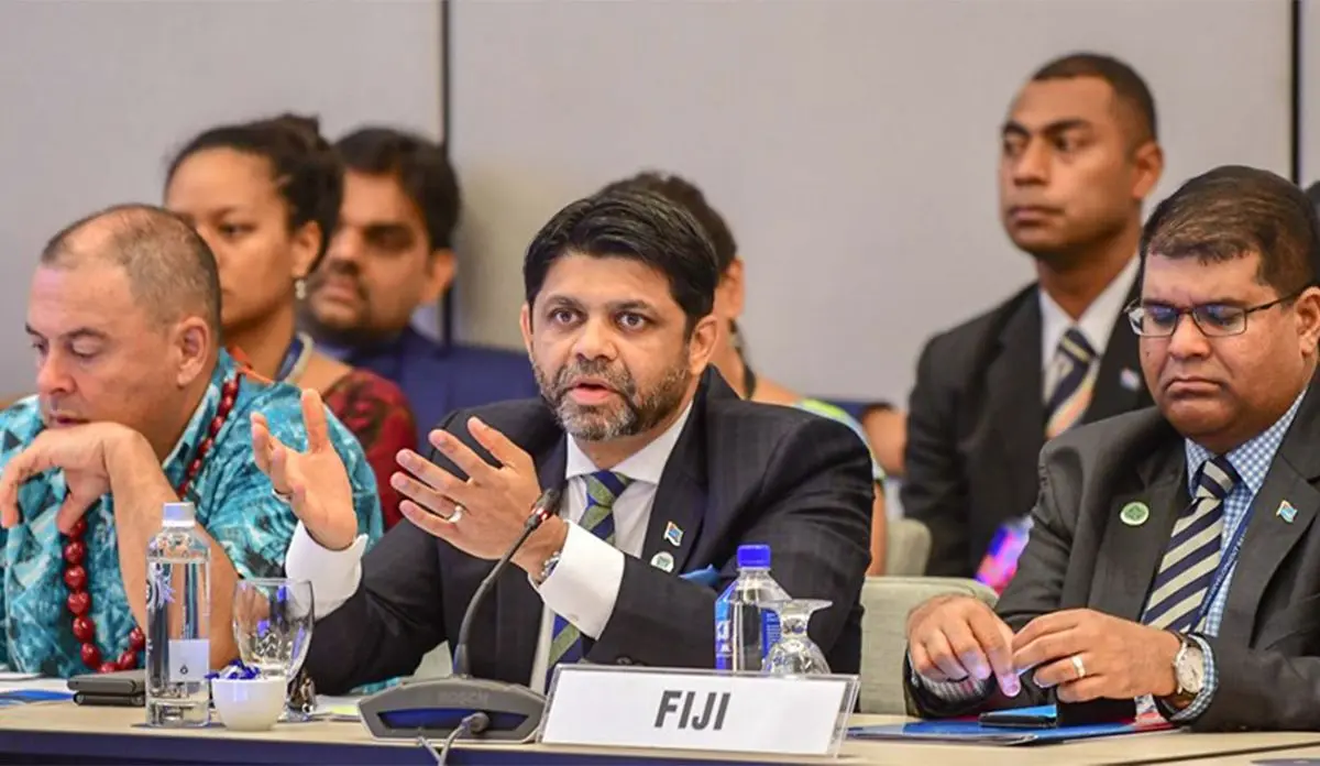 Attorney-General Aiyaz Sayed-Khaiyum addressing delegates at 52 ADB annual meeting. 