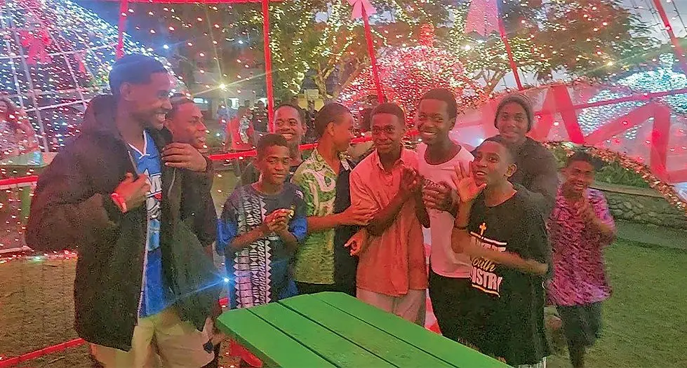 Residents of rural Tailevu, Rewa, and Nausori at the Christmas lights at Suva’s Civic Centre