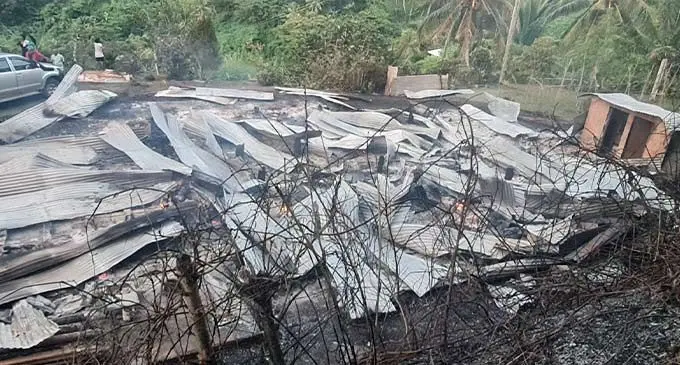 The three-bedroom house that was destroyed by fire at Korovesi Settlement in Savusavu on December 11, 2022.