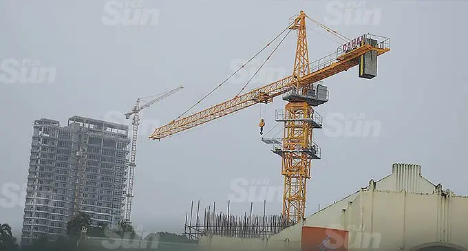 Cranes used in the construction of two high rise buildings in the capital Suva. Photo: Ronald Kumar