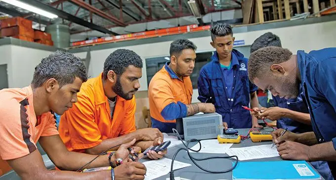 Fiji National University engineering students.