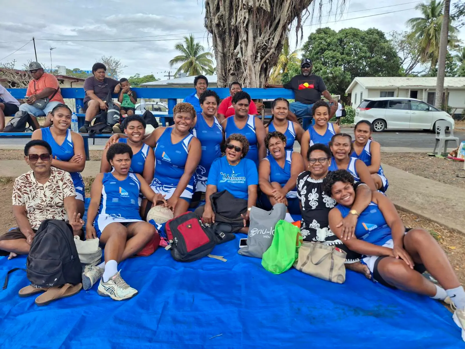 Yasawa netball team with supporters in Lautoka on September 25, 2026. 