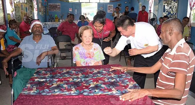 Tai Chi Master, Wu Dong stresses a point to the residents of the Golden Age Home in Samabula, Suva on December 19, 2019. Photo: Ronald Kumar
