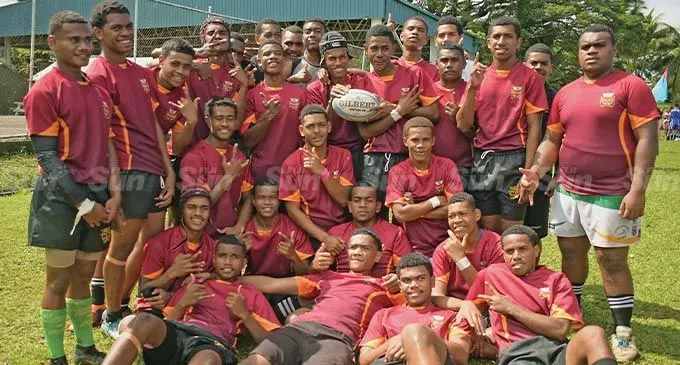 Nabua Secondary School Under-18 rugby team at Suva Grammar School ground on August 7, 2022. Photo: Ronald Kumar
