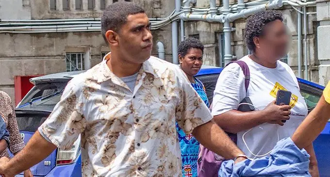 Murder accused Inoke Qalo Loloma outside the High Court in Suva.