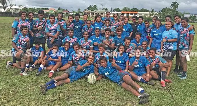 Suva and Yasawa rugby players after their ANZ Marama Championship clash at Prince Charles Park, Nadi, on March 25, 2022. Photo: Waisea Nasokia
