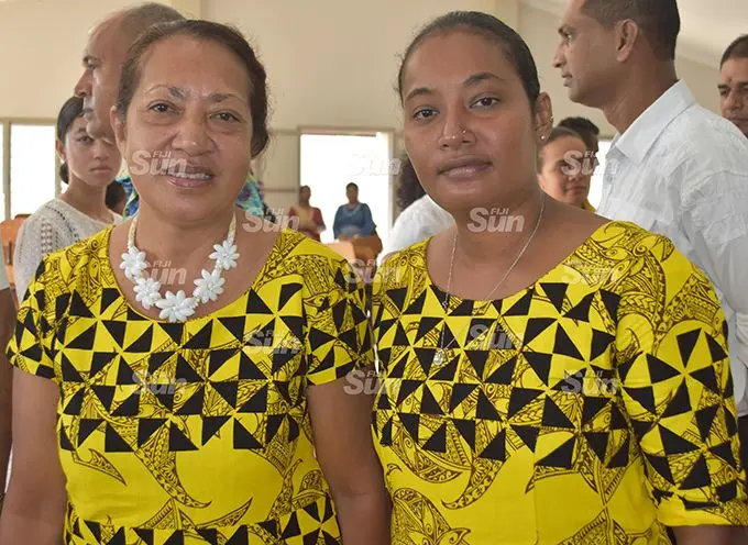 Teresa Singh (left) with her daughter Iva Singh at Kshatriya Hall in Labasa on January 29, 2020. Photo: Shratika Naidu  