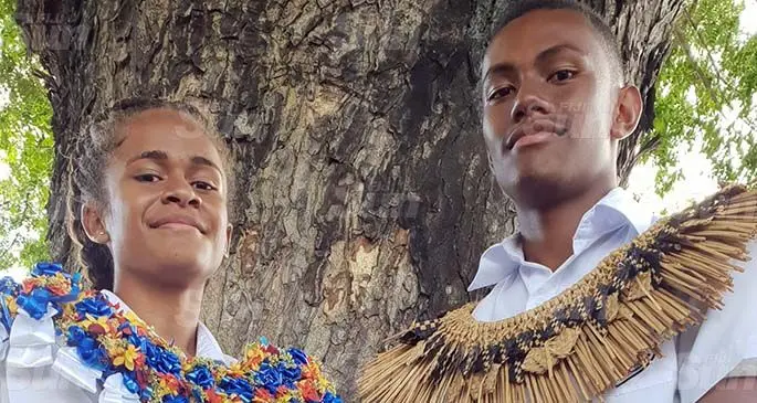 Saint Thomas High School head girl Asilika Qoro and head boy Rafaele Roqica. Photo: Nicolette Chambers