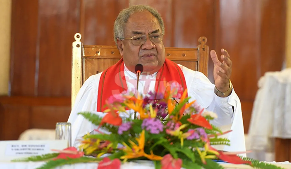 Methodist Church of Fiji and Rotuma President Rev. Dr. Epineri Vakadewavosa while presenting their financial report during the annual conference at Centenary Church on August 19, 2019. Photo: Ronald Kumar.