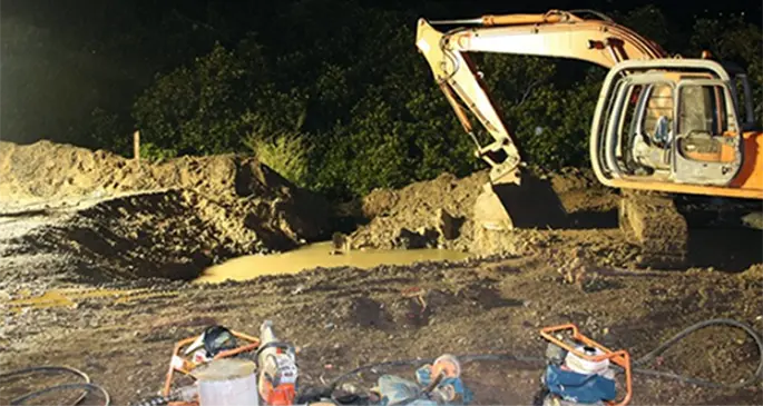 A Water Authority of Fiji worksite in 2017. Photo: Water Authority of Fiji