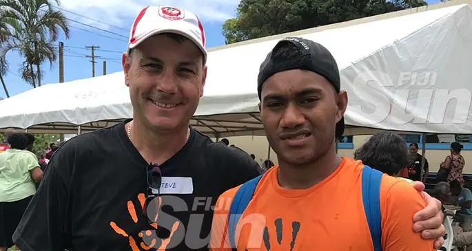 Steve Vardy and Jone Nakulaniyasiyasi at Sigatoka.