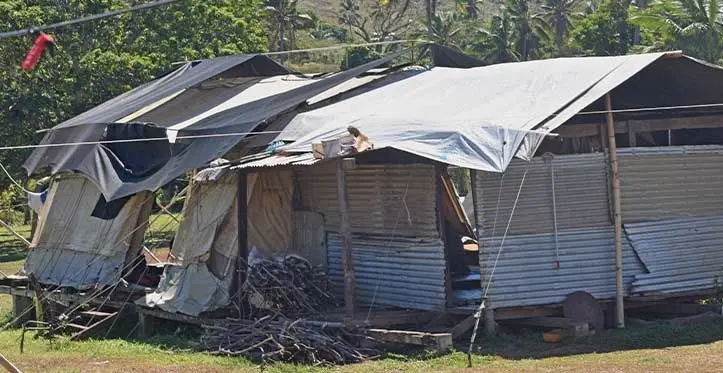 Makeshift tents at Savadra Assemblies of God Church compound on September 5, 2023. Photo: Jone Salusalu