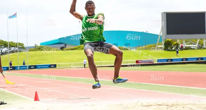 Bau House athlete Viliame Bolabola during the Queen Victoria School inter-house at the ANZ Stadium, Suva on February 15, 2020. Photo: Kelera Sovasiga