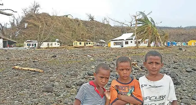Many families and children were stranded and homeless after TC Winston made landfall.