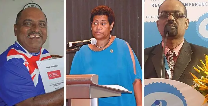 From left: Bal Sanju Reddy, Dr Alisi Vudiniabola and Muniappa Goundar.