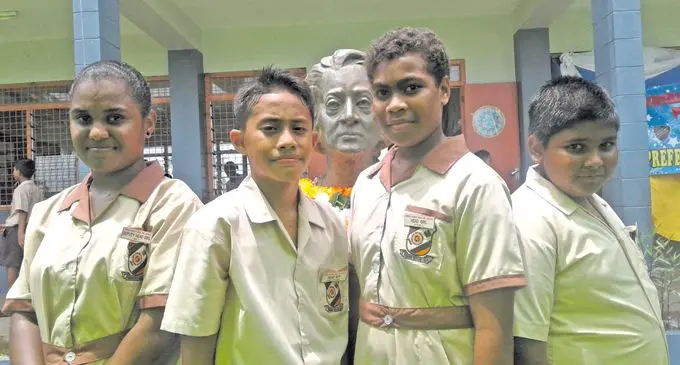 From left: Deputy headgirl Ema Tabuasoqosoqo, headboy Robert Hazelman, headgirl Vitalina Tinainamama and deputy headboy Manish Kumar. Photo: Shirika Shalini