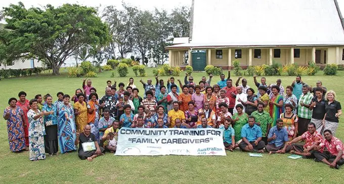 Participants from the Nacula District at the Community Training for ‘Family Caregivers’ in Nacula Village, Yasawa. Photo: Ministry of Women, Children and Poverty Alleviation