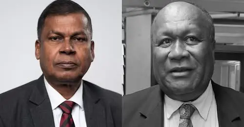 National Federation Party (NFP) leader Biman Prasad and Fijian Teachers Association general secretary Paula Manumanunitoga.