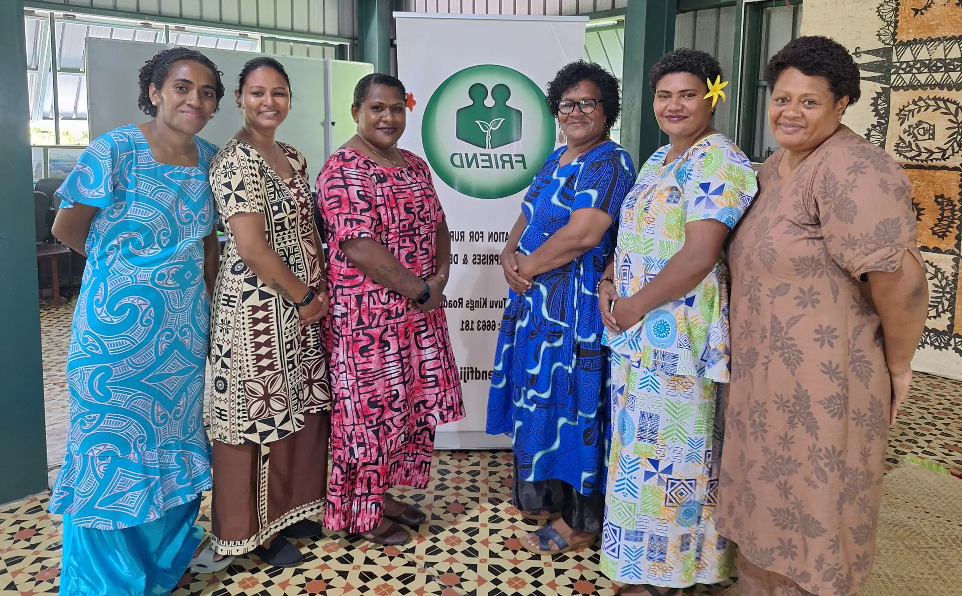 Associate director of FRIEND Melaia Salacakau, with the staff members of the foundation, Warsha Prakash, Veniana Kutalele, Mereani Lomavere, Verina Liku and Melea Dralolo.