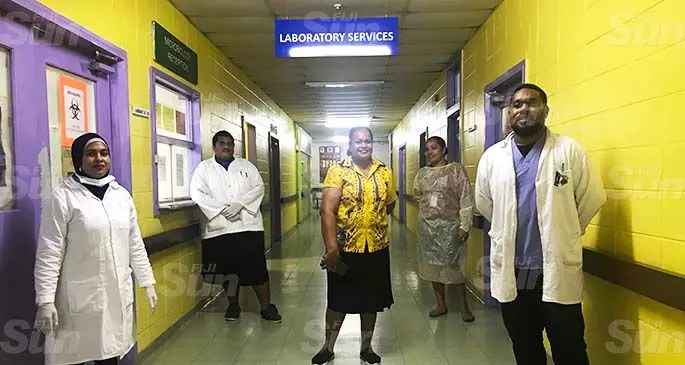Health workers on the frontline of COVID-19 response at the CWM Hospital on April 2, 2020. Photo: Kelera Sovasiga