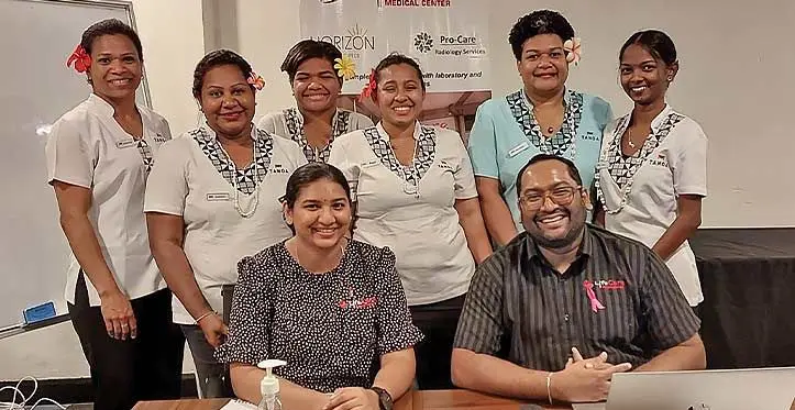 Staff of Tanoa Hotel Group during consultations with Life Care Medical. Photo: Reddy Group