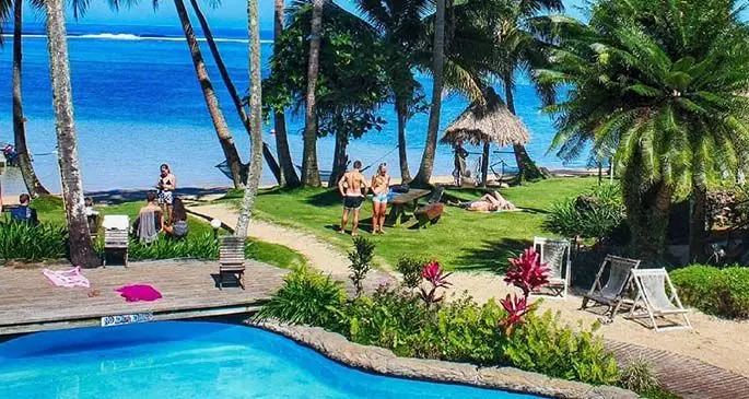 Fiji Beachouse beachfront.