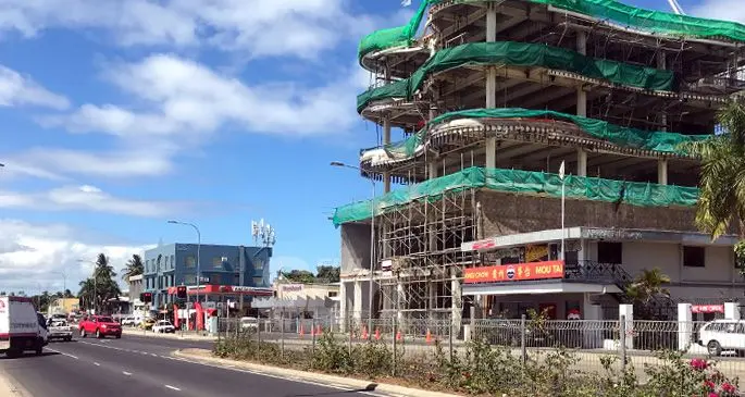 Star One complex under construction along Martintar. The complex belongs to the owners of Chicken Express. Photo: Charles Chambers