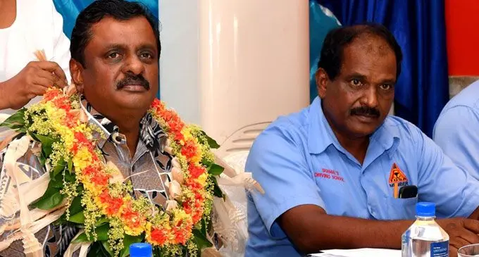 From left: Minister for Local Government, Housing, Environment, Infrastructure and Transport Parveen Bala and Fiji Driving Schools Association’s president Deo Narayan. Photo: DEPTFO NEWS