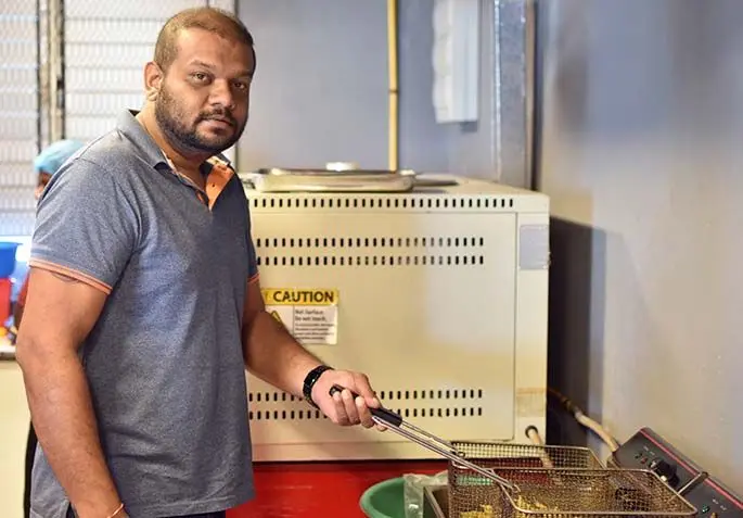 Go Fry director, Vishay Kant, at his Nadera restaurant on March 20, 2021.