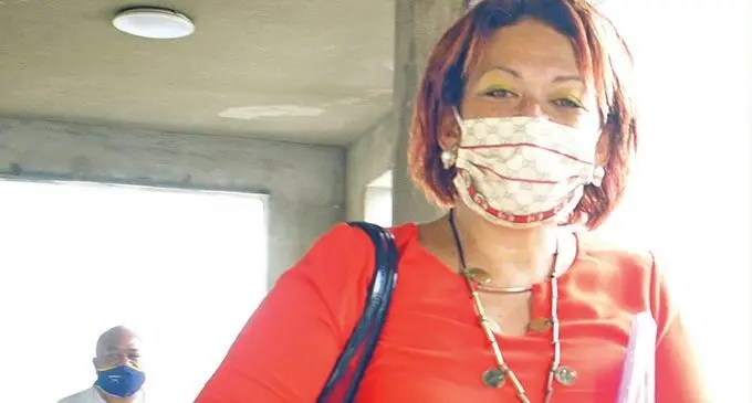 Veronika Malani followed by Manoa Malani outside High Court in Suva, on October 4, 2021. Photo: Ronald Kumar