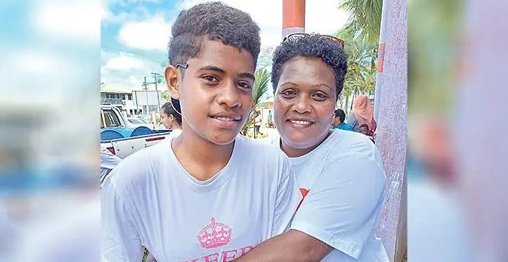 Selita Leba and daughter Karalaini Sivonavaki in Labasa on September 30, 2023. Photo: Shratika Naidu