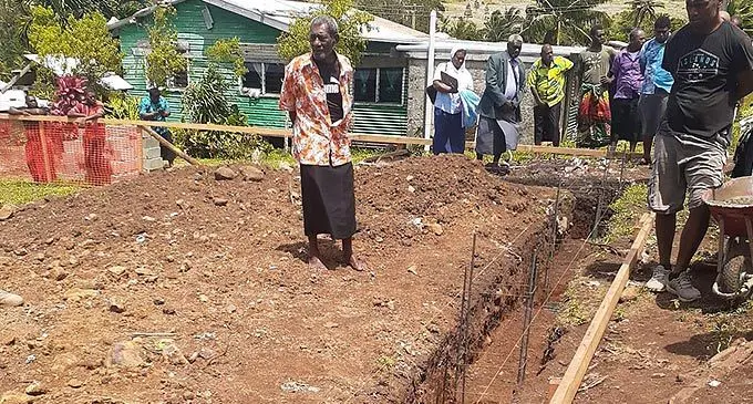 The construction of the evacuation centre in Vuya Village, Bua began on October 28, 2022
