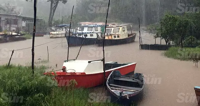 Boats were sheltering at Namara, Labasa, on January 28, 2021.Photo: Shratika Naidu