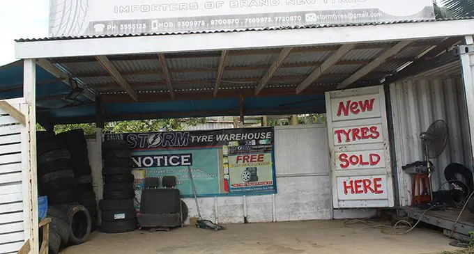 The Storm Tyre Repair Centre on April 29,2019. Photo: Simione Haravanua