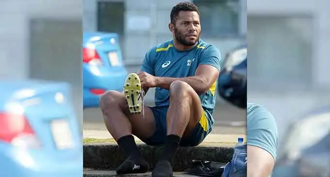 Former Labasa football player Filipo Daugunu gets ready for training with the Australia A side at Albert Park on July 7, 2022. Photo: Ronald Kumar