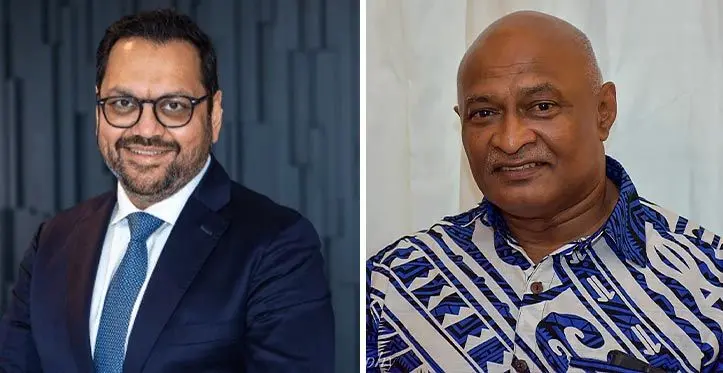 ATH acting chairman, Dakshesh Patel and ATH acting chief executive officer George Samisoni.