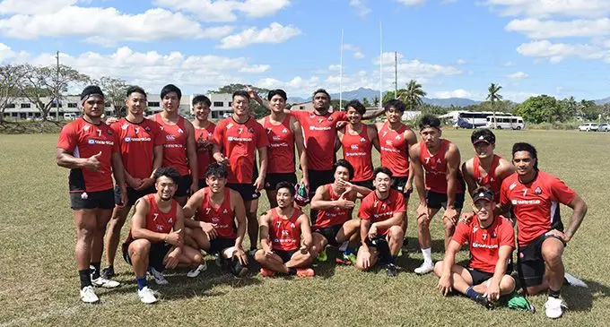 Japan rugby 7s team at the Nadi International School ground on August 9, 2022. Photo: Waisea Nasokia