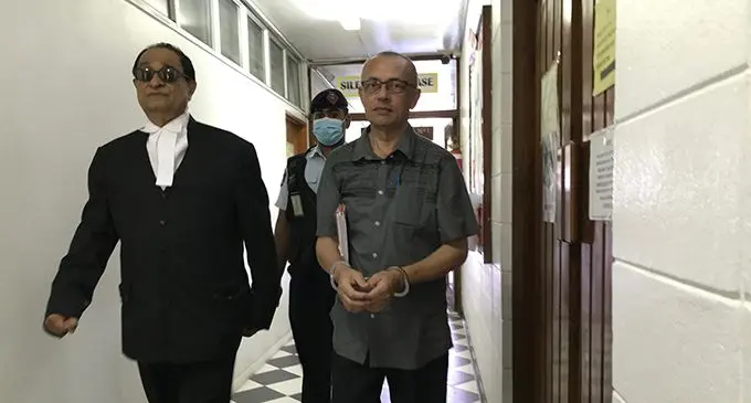Nausori-Highlands-murder-accused-Muhammad-Isoof-with-his-lawyer-Iqbal-Khan-outside-the-High-Court-in-Lautoka-on-December-24-2021.  Photo: Ashna Kumar