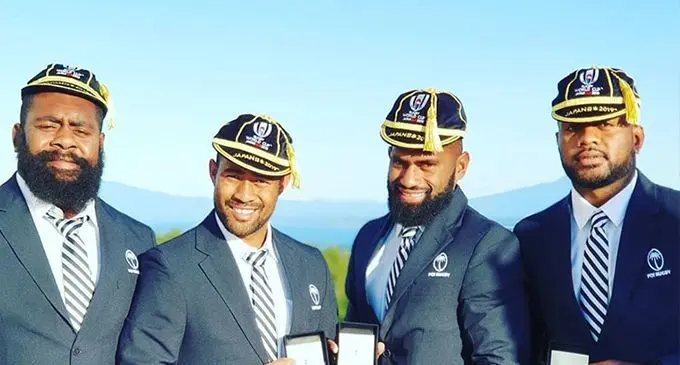 Members of the Fiji Airways Flying Fijians side in Japan. 