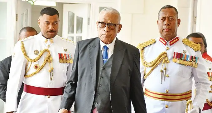 Nai kavitu ni peresitedi ena noda vanua, ko Ratu Naiqama Lalabalavu, ni oti mai na nona vakatikori ena ika 12 ni Noveba, 2024. Photo: Ronald Kumar