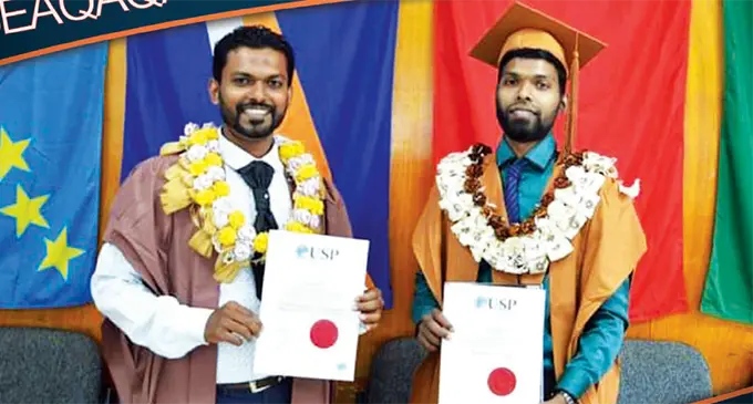 Imtiaz Ali and Hazrat Ali graduated from the University of the South Pacific in Labasa.