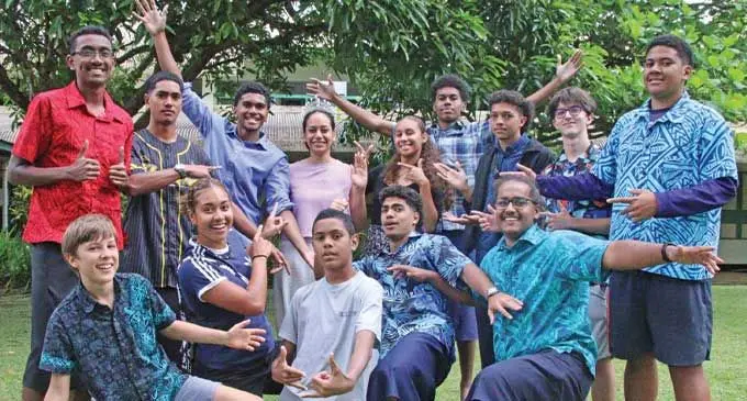 2024 Miss Hibiscus Melania Tora with her fellow youth members after the church service at USP Laucala Campus on September 8, 2024. Photo: Wati Talebula-Nuku