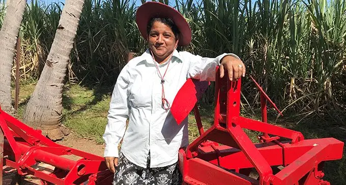 Cane farmer Premila Devi with some of her farming machinery at her farm in Naviyago, Lautoka on July 31. Photo: Charles Chambers
