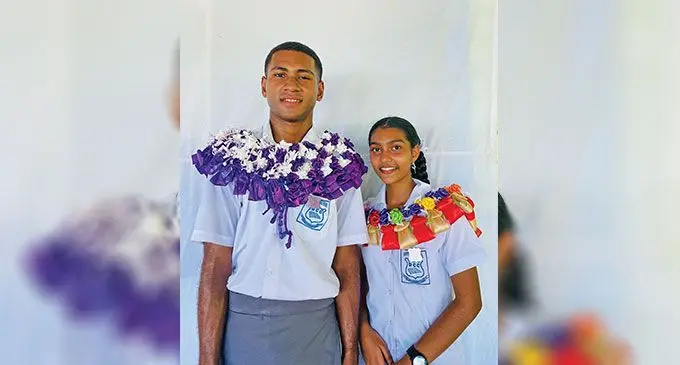 Newly inducted heads of Dreketi Central College Devisha Devi and Ratu Evi Batirerega in Dreketi, Macuata on February 24, 2023.