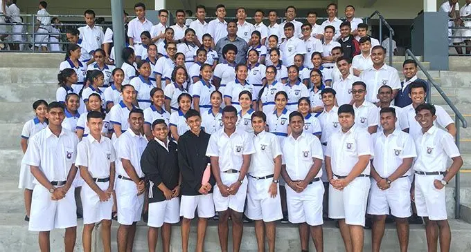 The group of Year 12 MGM High School students, who scored more than 300 in their external exams last year. They are pictured here with principal Sanjay Raman at the school on February 10, 2021. Photo: Shreeya Verma