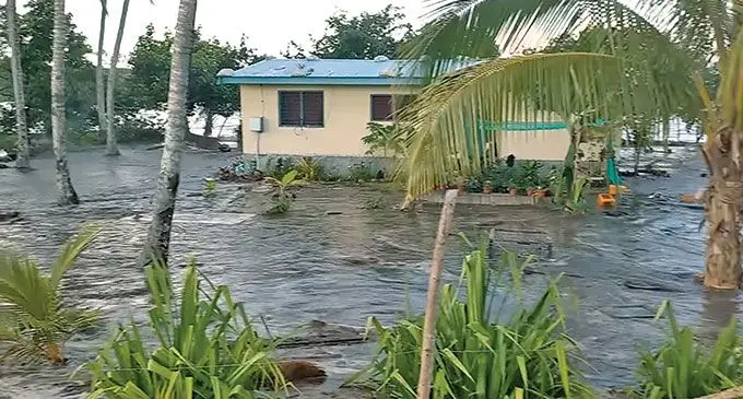 Coastal inundation affects Cuvu residents.