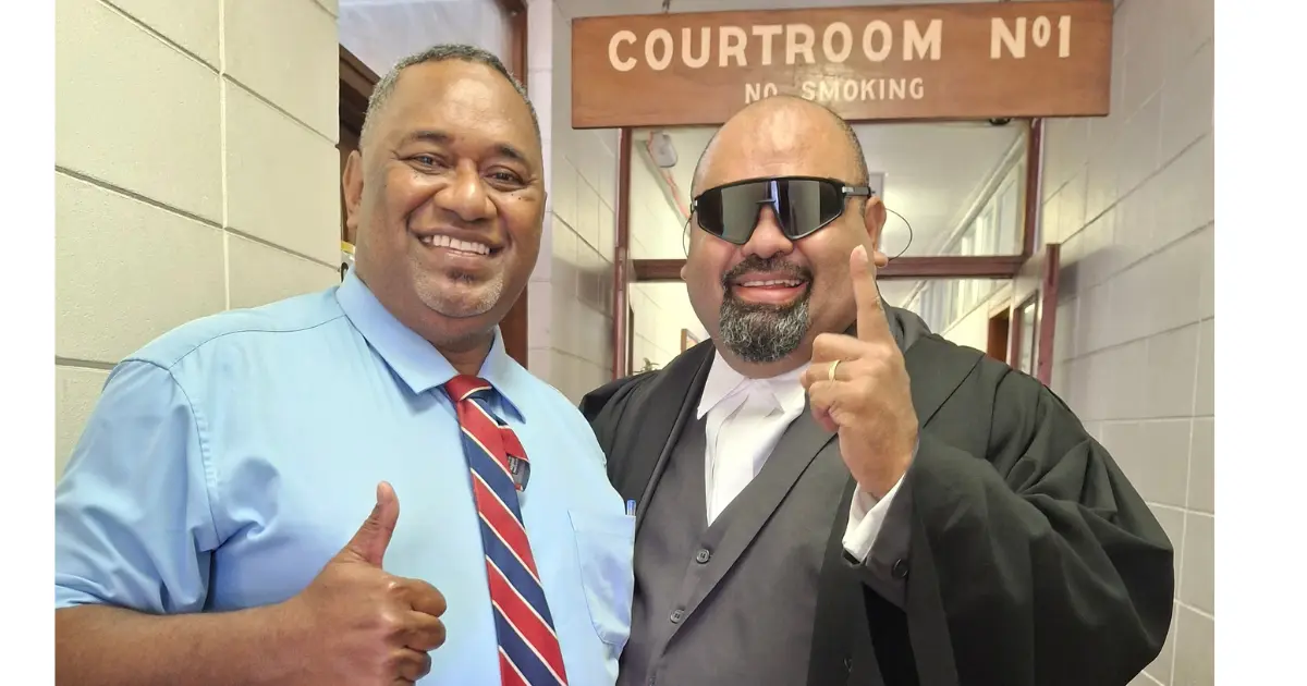  Osea Dakai and his lawyer, Simione Valenitabua at the High Court in Lautoka.
