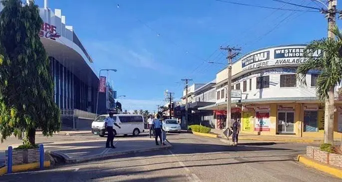 Police officers patrolling of Nadi this morning. Photo: Waisea Nasokia