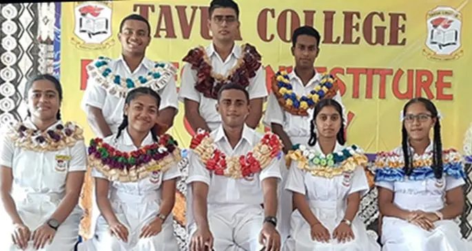 The newly badged head prefects of Tavua College. Photo: Tavua College