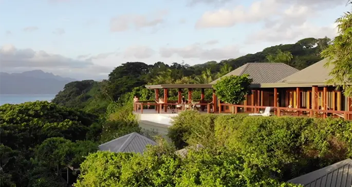Tavola Villa Stillness Retreat overlooking Savusavu Bay.